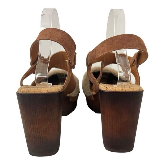 Korks Womens Size 10 Faux Fur Ankle Strap Wendy Clog - Picture 6 of 8